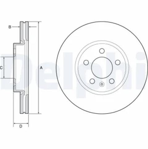 Передний тормозной диск BG4965C DELPHI