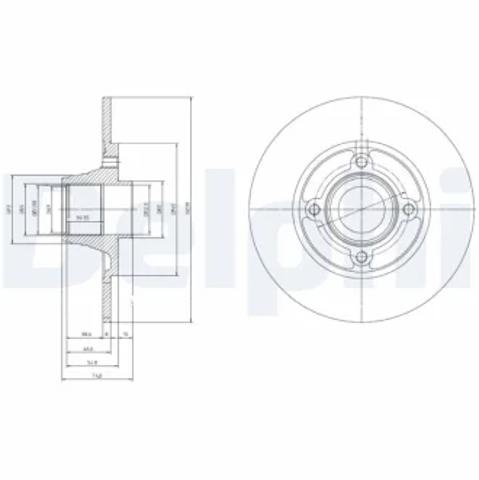 Задний дисковый тормоз BG9033RS DELPHI