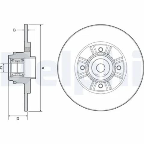 Дисковый тормоз BG9114RS DELPHI