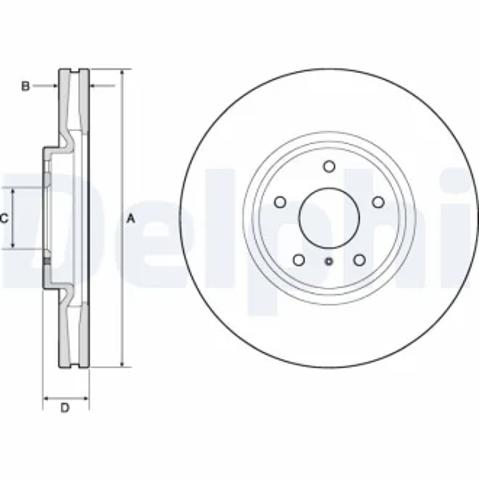 Тормоз дисковый передний BG9152 DELPHI