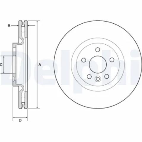 Диск тормозной передний BG9183C DELPHI