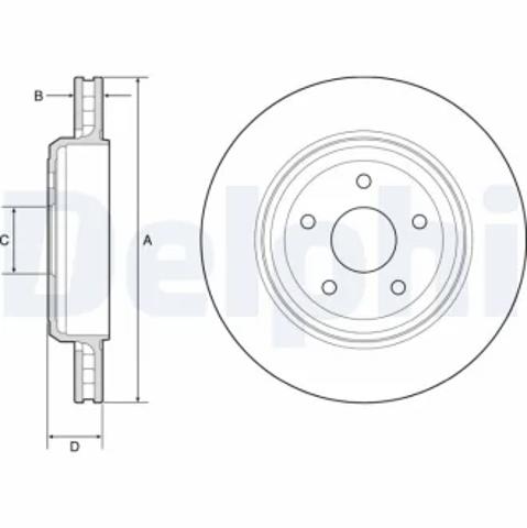 Диск тормозной задний BG9214C DELPHI