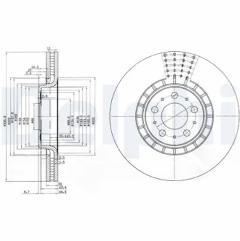Диск тормозной передний BG9783C DELPHI