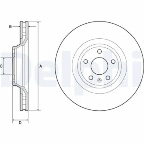 Диск тормозной передний BG9955 DELPHI