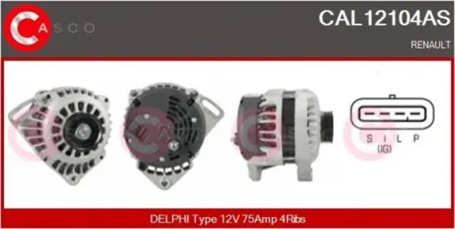 Генератор автомобильный CAL12104AS CASCO