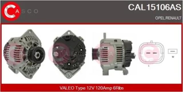 Генератор автомобильный CAL15106AS CASCO