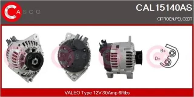 Автомобильный генератор CAL15140AS CASCO