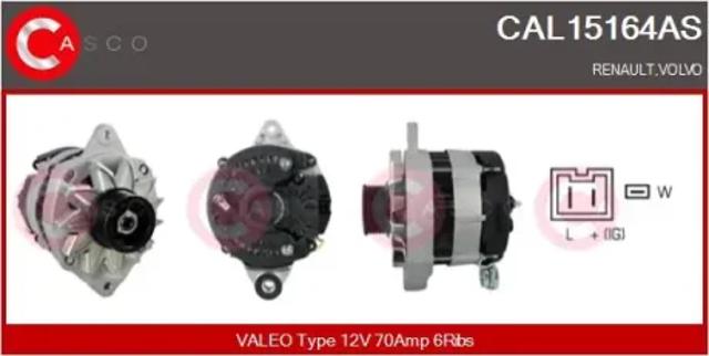 Генератор автомобильный CAL15164AS CASCO