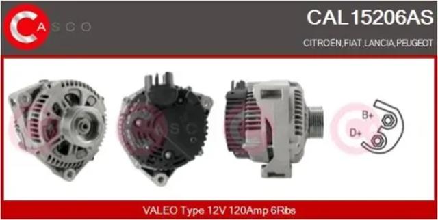 Генератор автомобильный CAL15206AS CASCO