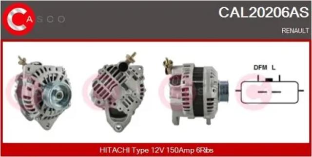 Автомобильный генератор CAL20206AS CASCO