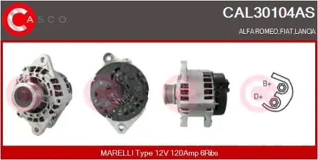 Генератор автомобильный CAL30104AS CASCO
