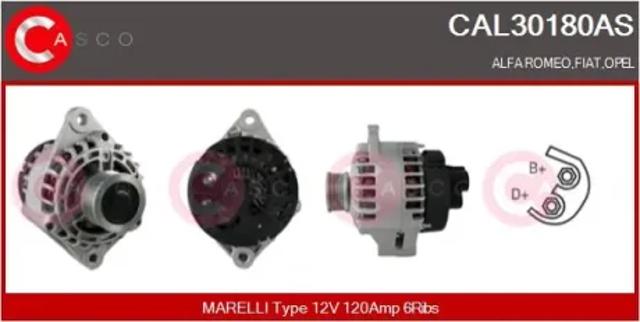 Автомобильный генератор CAL30180AS CASCO