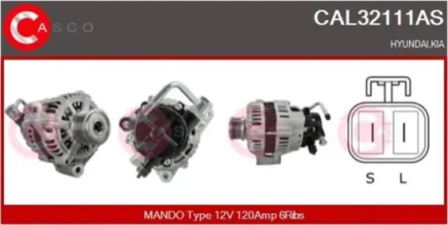 Генератор автомобильный CAL32111AS CASCO