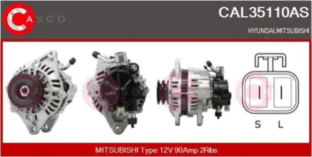 Генератор автомобильный CAL35110AS CASCO