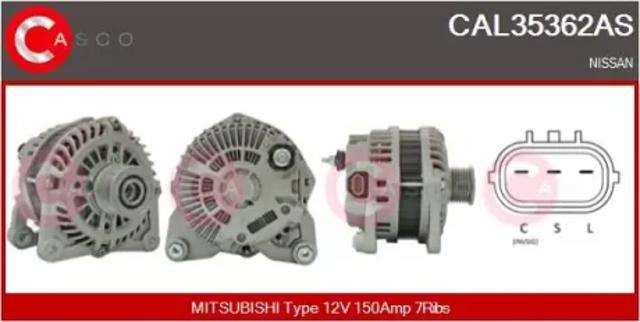 Генератор автомобиля CAL35362AS CASCO