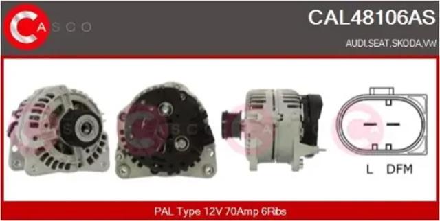 Генератор автомобильный CAL48106AS CASCO