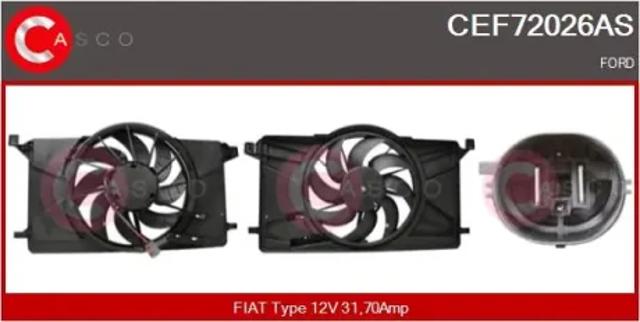 Диффузор радиатора охлаждения в сборе с мотором CEF72026AS CASCO