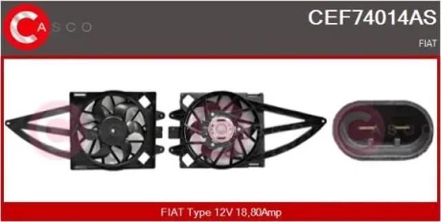 Диффузор радиатора охлаждения в сборе с мотором CEF74014AS CASCO