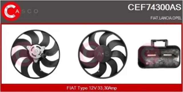 Вентилятор радиатора кондиционера CEF74300AS CASCO