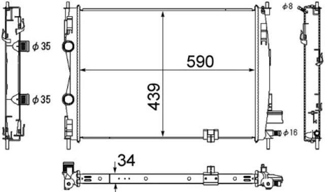 Радиатор CR1075000S MAHLE