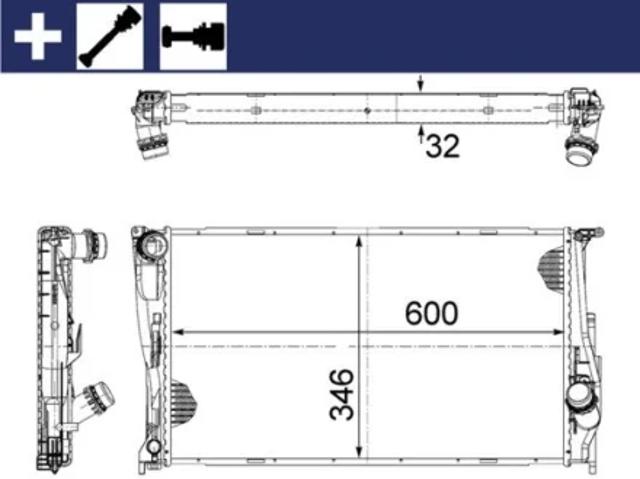 Радиатор охлаждения двигателя CR1083000S MAHLE