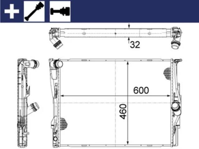 Радиатор охлаждения CR1087000S MAHLE