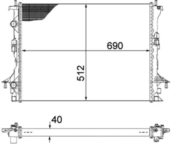 Радиатор водяной CR1092000P MAHLE