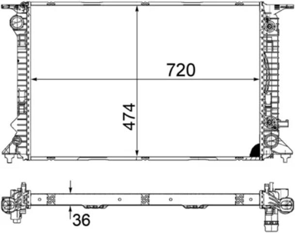 Радиатор CR1134000S MAHLE