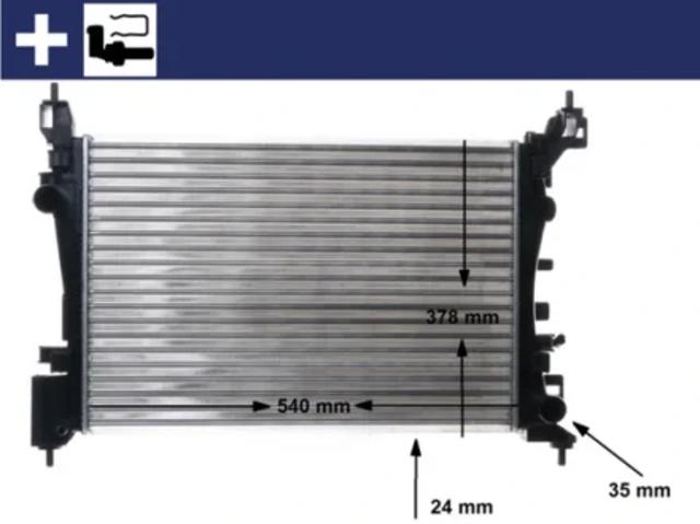 Радиатор системы охлаждения двигателя CR1182000S MAHLE