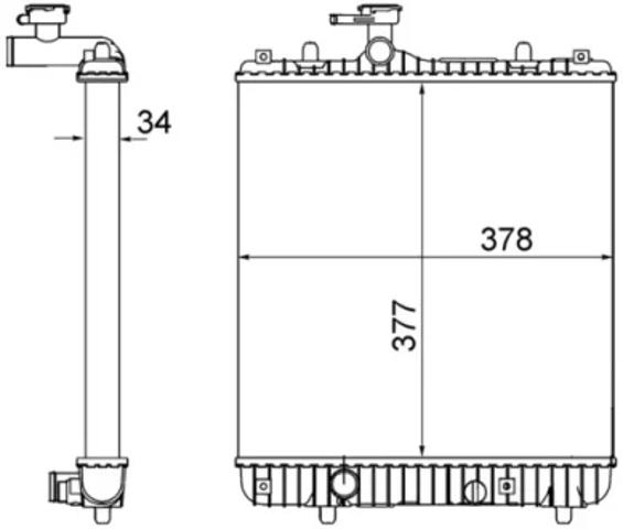 Радиатор охлаждения CR1495001S MAHLE