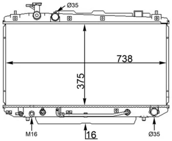 Радиатор основной CR1568000S MAHLE