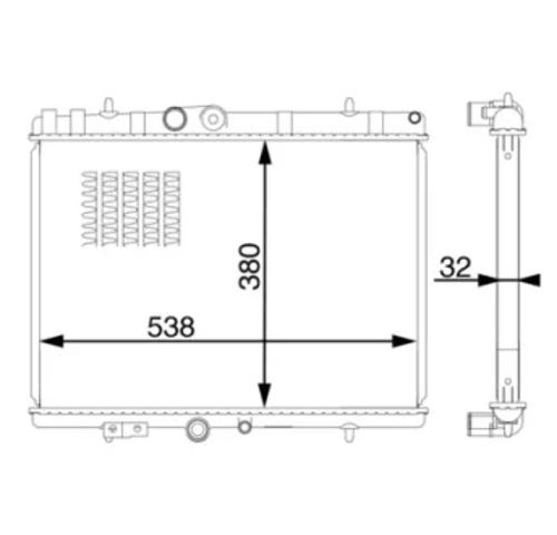 Радиатор охлаждения CR1599000S MAHLE
