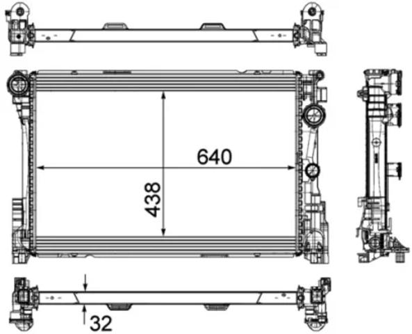 Радиатор охлаждения CR1684000P MAHLE