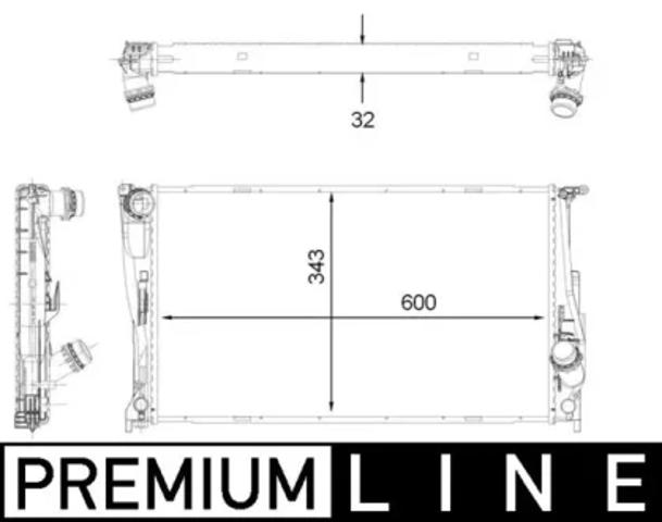 Радиатор охлаждения CR1923000P MAHLE