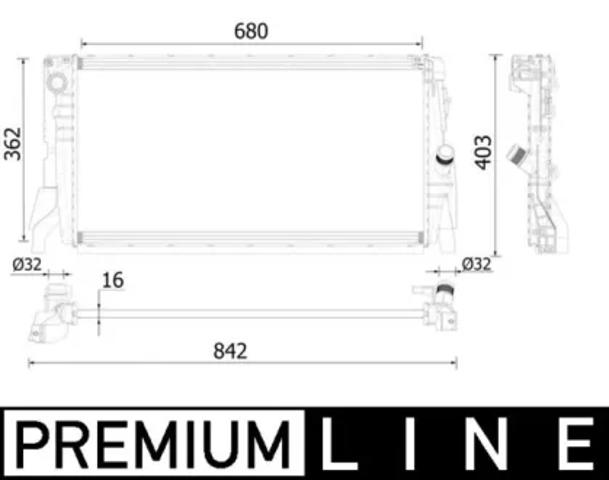 Радиатор охлаждения двигателя CR2315000P MAHLE
