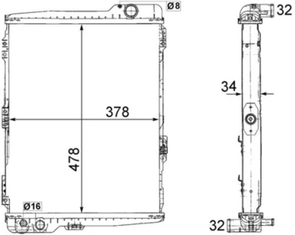 Радиатор CR253000S MAHLE