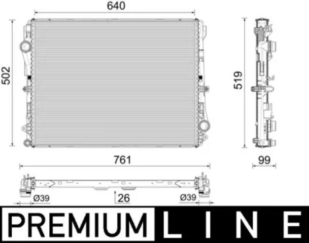 Радиатор CR2604000P MAHLE