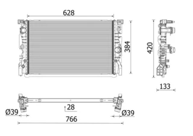 Радиатор системы охлаждения двигателя CR2696000P MAHLE
