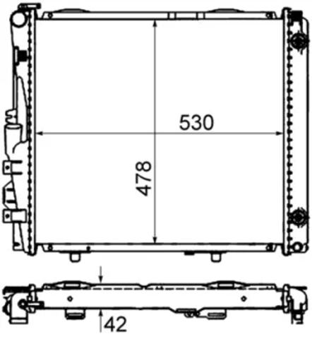 Радиатор водяной CR290000S MAHLE
