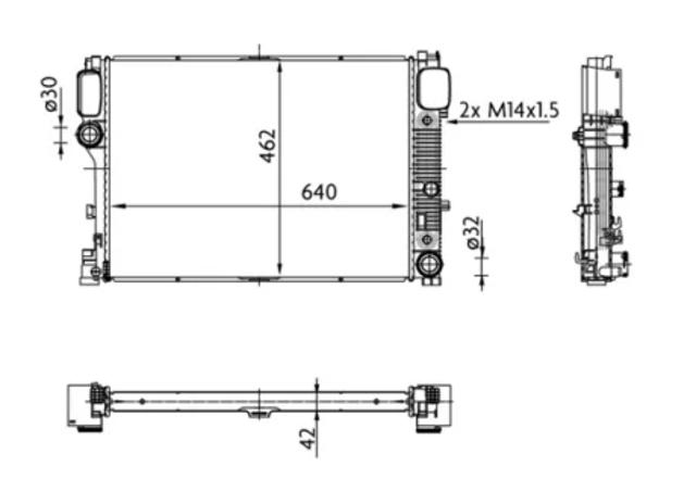 Радиатор водяной CR38000S MAHLE