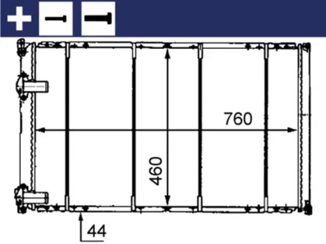 Радиатор охлаждения двигателя CR526000S MAHLE