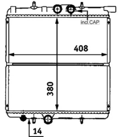 Радиатор охлаждения двигателя CR527000S MAHLE
