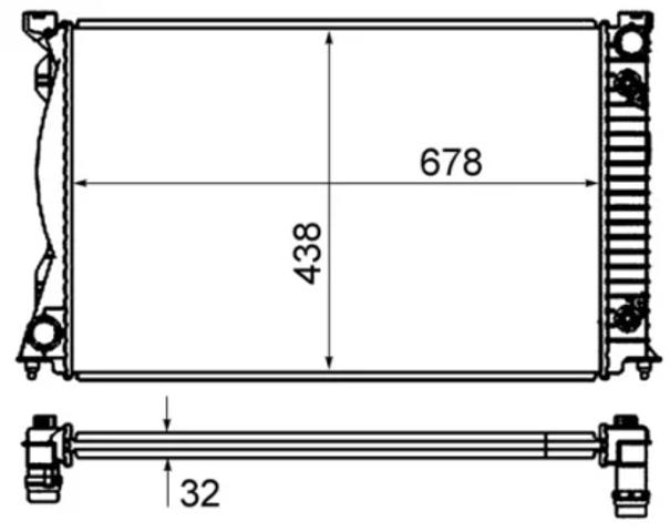 Радиатор охлаждения CR830000S MAHLE