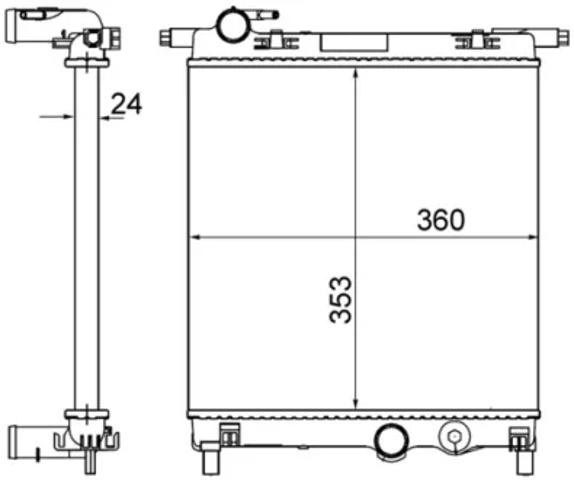 Радиатор охлаждения CR831001S MAHLE