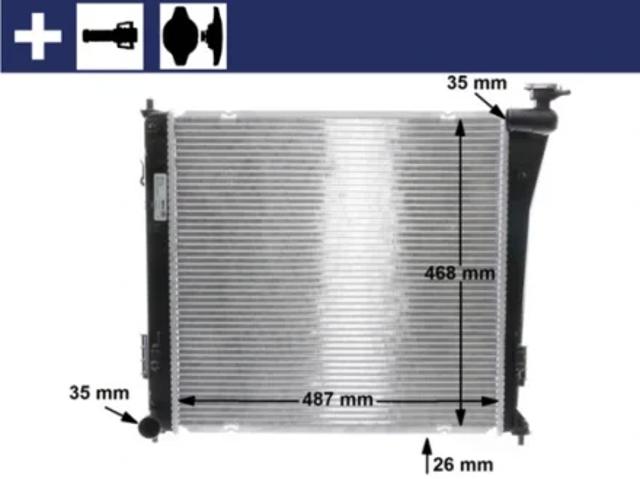 Радиатор охлаждения двигателя CR848000S MAHLE