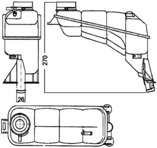 Расширительный бачок охлаждения CRT117000S MAHLE
