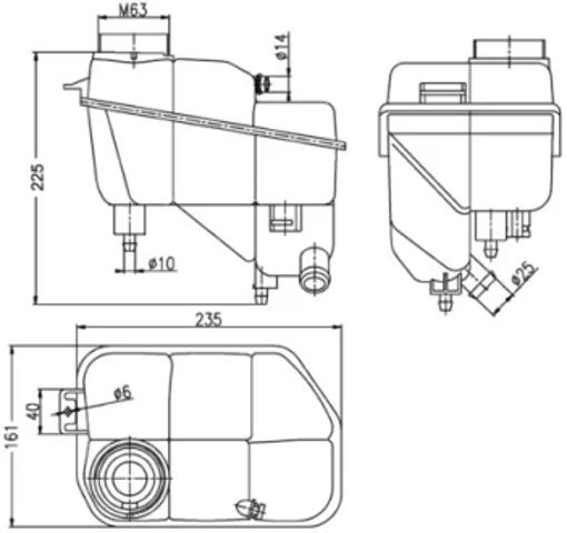 Водяной бачок системы охлаждения CRT202000S MAHLE