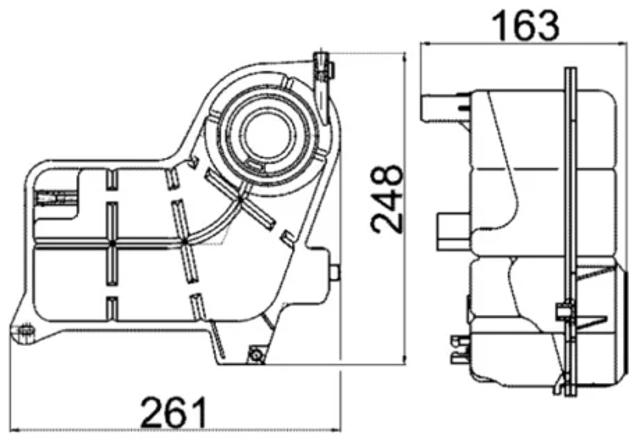 Водяной бачок системы охлаждения CRT24000S MAHLE