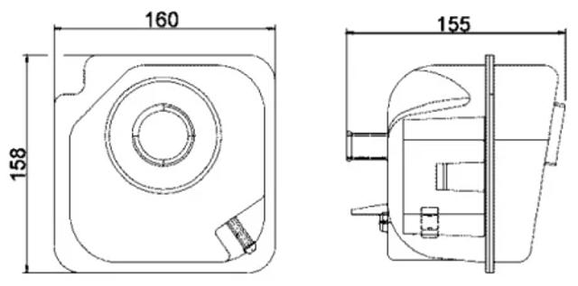 Водяной бачок системы охлаждения CRT28000S MAHLE