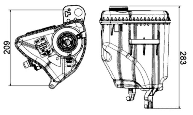 Расширительный бачок охлаждения CRT3000S MAHLE